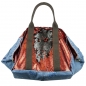 Preview: ITAL. LARGE SHOPPER JEANS BAG WITH PAIRED AND LEATHER MIX SHJ 309